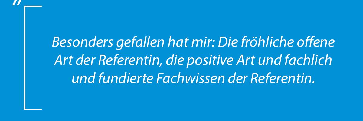 Feedback: Qualifizierungskurse